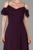 Robe de Soirée Longue Violet Foncé ABU1600
