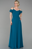 Robe de Soirée Longue Vert Pétrole ABU1600