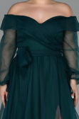 Robe Grande Taille Longue Émeraude ABU1535