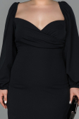 Robe Grande Taille Midi Noir ABK930