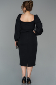 Robe Grande Taille Midi Noir ABK930