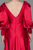 Robe de Soirée Longue Satin Rouge ABU1695