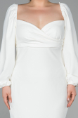 Robe Grande Taille Midi Blanc ABK930