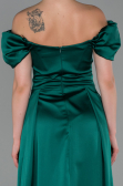 Robe de Soirée Longue Satin Émeraude ABU1716