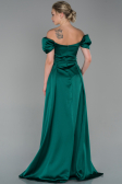 Robe de Soirée Longue Satin Émeraude ABU1716