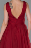 Robe de Soirée Longue Rouge Bordeaux ABU1727