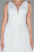 Robe de Soirée Longue Blanc ABU1727
