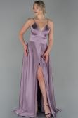 Robe de Fiançaille Satin Longue Lavande ABU1458