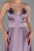 Robe de Fiançaille Satin Longue Lavande ABU1458