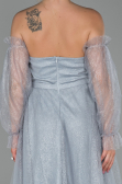 Robe de Soirée Longue Gris ABU1730