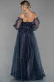 Robe de Soirée Longue Bleu Marine ABU1730