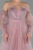 Robe de Soirée Longue Poudre ABU1730