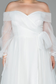 Robe Grande Taille Longue Blanc ABU1535