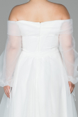 Robe Grande Taille Longue Blanc ABU1535