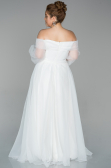 Robe Grande Taille Longue Blanc ABU1535