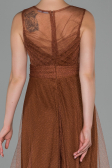 Robe de Soirée Longue Marron clair ABU1826