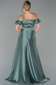 Robe de Soirée Longue Satin Turquoise ABU1840