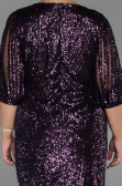 Robe de Soirée Grande Taille Courte Violet Foncé ABK631
