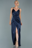 Robe De Fiançaille Longue Bleu Marine ABU564