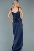Robe De Fiançaille Longue Bleu Marine ABU564