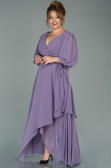 Robe Grande Taille Midi Mousseline Lavande ABK1083