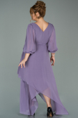 Robe Grande Taille Midi Mousseline Lavande ABK1083