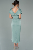 Robe de Cérémonie Courte Satin Turquoise ABK1107
