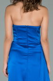 Robe De Soirée Longue Bleu Saxe ABU023