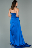 Robe De Soirée Longue Bleu Saxe ABU023