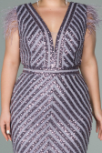 Robe De Soirée Longue Lilas ABU1044
