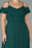 Robe Grande Taille Longue Mousseline Émeraude ABU1892