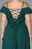 Robe Grande Taille Longue Mousseline Émeraude ABU1892