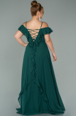 Robe Grande Taille Longue Mousseline Émeraude ABU1892