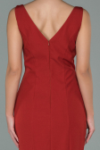 Robe Queue De Poisson Devant Court Dos Long Rouge ABO036