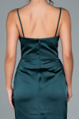 Robe de Soirée Longue Satin Émeraude ABU1938