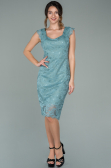 Robe de Soirée Courte Turquoise ABK010