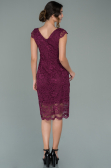 Robe de Soirée Courte Prune ABK010