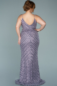 Robe De Soirée Grande Taille Longue Lavande ABU1661
