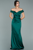 Robe de Soirée Longue Satin Émeraude ABU1943