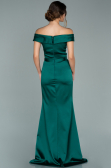 Robe de Soirée Longue Satin Émeraude ABU1943