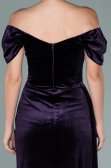 Robe de Soirée Longue Velours Violet ABU1990