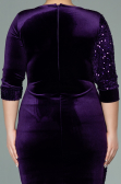 Robe De Soirée Grande Taille Courte Violet ABK653