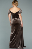 Robe Grande Taille Velours Longue Cappuccino ABU1991