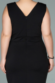Robe Grande Taille Longue Noir-Argent ABU1482