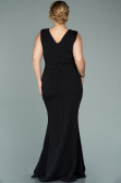 Robe Grande Taille Longue Noir ABU1482