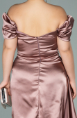Robe De Soirée Grande Taille Satin Longue Pelure D'oignon ABU1626