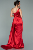 Robe de Soirée Longue Satin Rouge ABU2028
