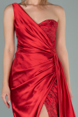 Robe de Soirée Longue Satin Rouge ABU2028
