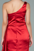 Robe de Soirée Longue Satin Rouge ABU2028