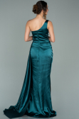 Robe de Soirée Longue Satin Émeraude ABU2028